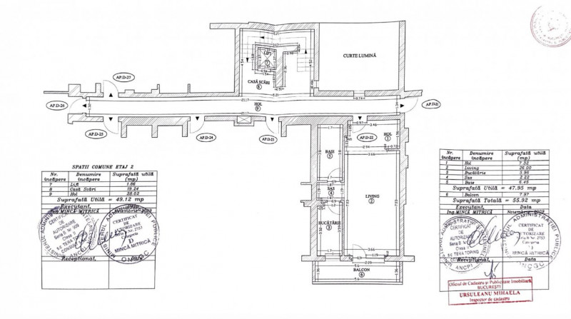 PLAZA GHICA / STUDIO GENEROS / ETAJ 2 / TERASA / FINISAT / MOBILAT