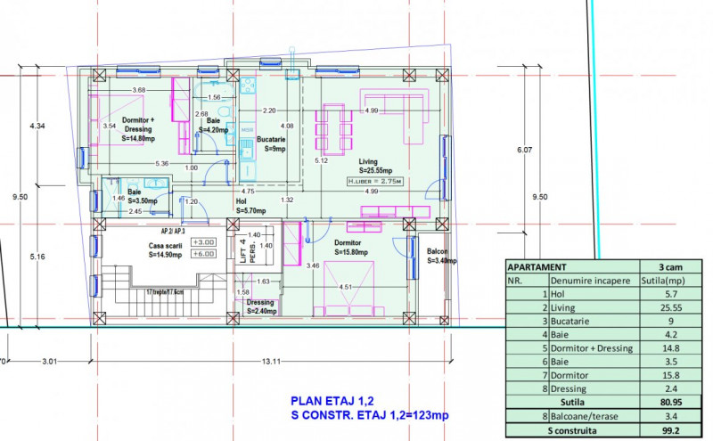 Baneasa / spatios / parcare / terasa / imobil boutique