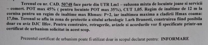 Teren deosebit în Branesti sat Pasărea !