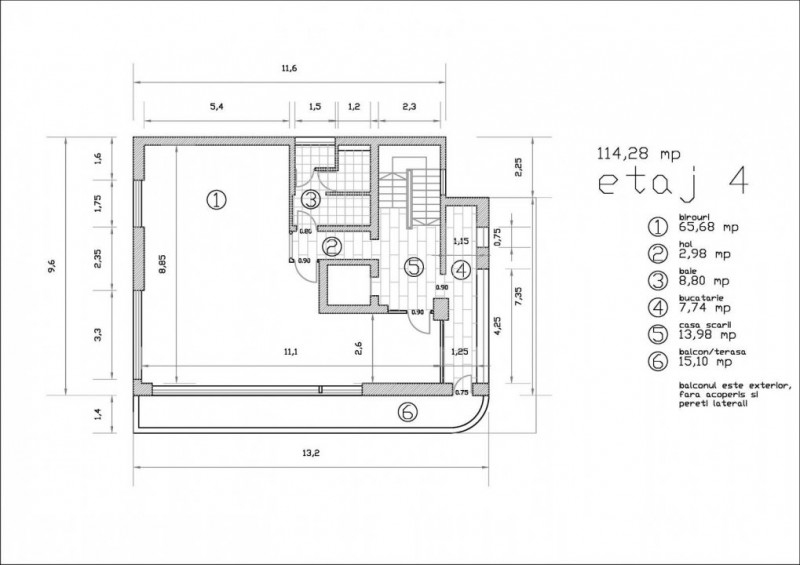 KISELEFF - SPAȚIU DE BIROU – ETAJ 4 + 5 RETRAS CU TERASĂ