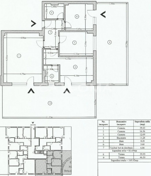 Apartament 3 camere/Timpuri Noi/2 terase + gradina/2 locuri de parcare subterane